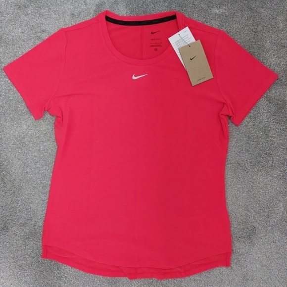 Nike Women's Dri-Fit One Luxe Tee T-Shirt Small Red Soft Breathable Recycled - Picture 5 of 16